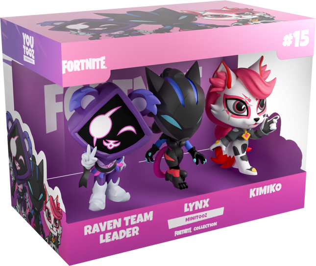 Youtooz -  Fortnite Minitooz: Raven Team Leader, Lynx & Kimiko - Vinyl Figure